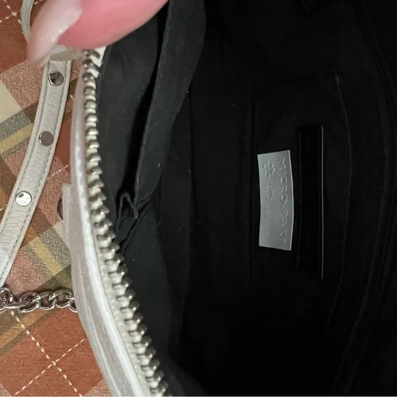 Rebecca Minkoff LARGE Mac Crossbody Bag White/Silver - Picture 8 of 13